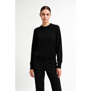 UNIQLO 100% Cashmere Sweater Black Women’s M Soft Luxury Knit Pullover Classic